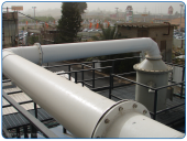 Installation of plastic pipes for Scrubber